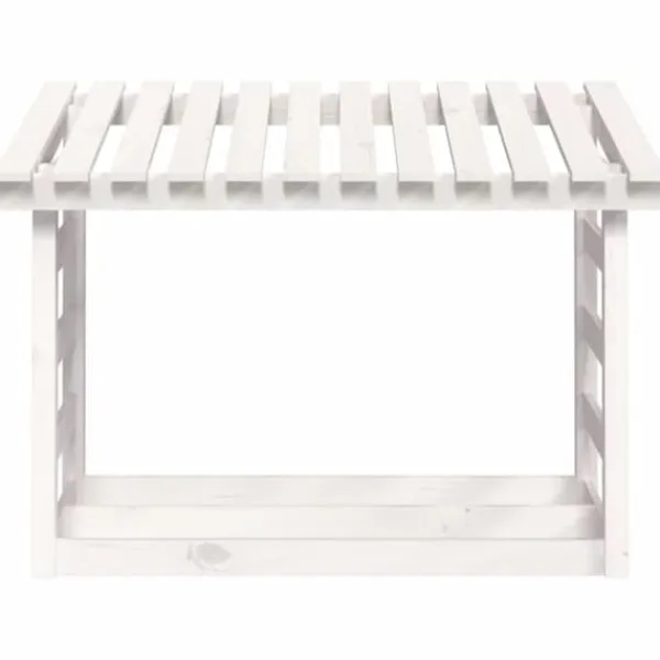 New The Living Store Vedställ vit 108x64,5x78 cm massiv furu - Tillbehör till vedställ & vedkorgar Tillbehör Till Vedeldade Kaminer & Öppna Spisar