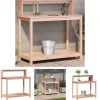 Sale The Living Store Växtbord med hyllor 108x50x109,5 cm massivt douglasträ - Växtställ Planteringsbänkar