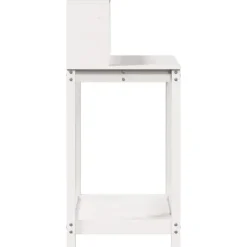 The Living Store Växtbord med hyllor vit 82,5x50x109,5 cm massiv furu - Växtställ