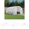 The Living Store Växthus med stålram vit 12 m² 4x3x2 m - Växthus
