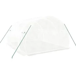 The Living Store Växthus med stålram vit 12 m² 4x3x2 m - Växthus