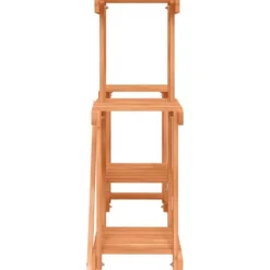 The Living Store Växtställ 90x25x73,5 cm massivt granträ - Växtställ