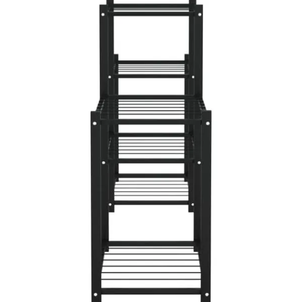 Discount The Living Store Växtställ 83x25x60 cm svart järn - Växtställ Växtställ