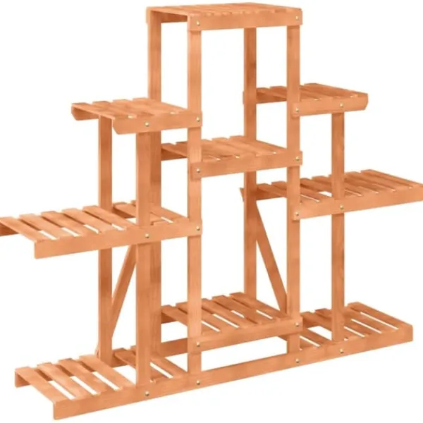 Best The Living Store Växtställ 110x25x96 cm massivt granträ - Växtställ Växtställ