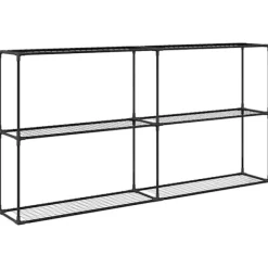 vidaXL 3-Tier växtställ Svart 200 x 32 x 104 cm Stål