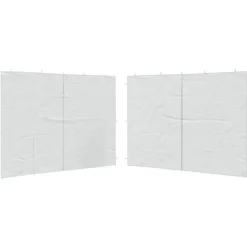 Online Tältvägg - - 2 st - UV-beständig PE - 300 x 195 cm - Vit Tält & Lusthus