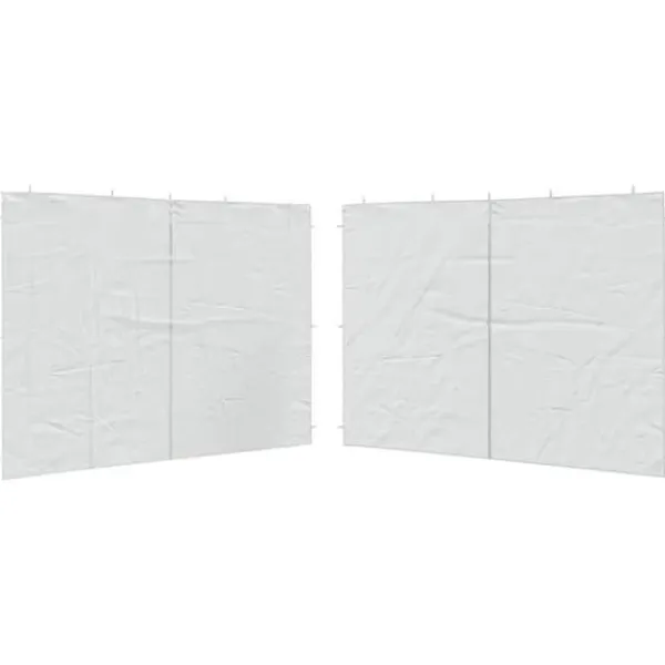 Online Tältvägg - - 2 st - UV-beständig PE - 300 x 195 cm - Vit Tält & Lusthus