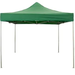 Tonnelle - 9007 - 3x3 m - Grön PVC-tyg - 100% vattentät - Fällbar