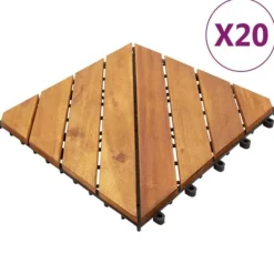 Online Trall 20 st brun 30x30 cm massivt akaciaträ - Trallplatta - Trallplattor - Home & Living Trädgårdsprydnader