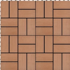 vidaXL Trall 11 st WPC 30x30 cm 1 kvm brun