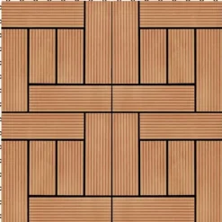 Trall 11 st WPC 30x30 cm 1 kvm teakfärg - Trall - Balkongtrall - Home & Living