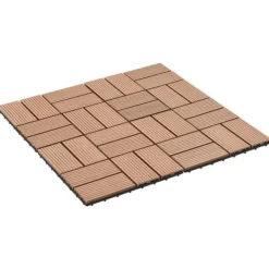 vidaXL Trall 22 st 30x30 cm 2 kvm WPC brun