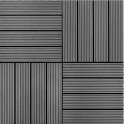 vidaXL Trall 22 st 30x30 cm 2 kvm WPC grå