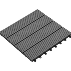 vidaXL Trall 22 st 30x30 cm 2 kvm WPC grå