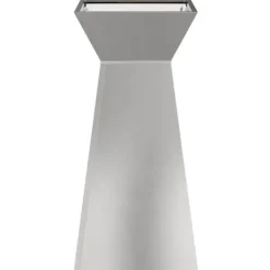 New Trapetsformat växtställ i rostfritt stål | Mått: 35x35x73 cm | Färg: Borstad stål Växtställ