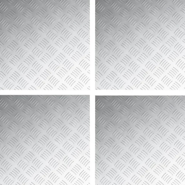 vidaXL Trappsteg Fyrkantig 4 pcs Silver 50 x 50 cm Aluminium