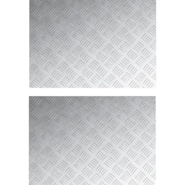 vidaXL Trappsteg Rektangulär 2 pcs Silver 70 x 50 cm Aluminium