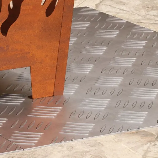 vidaXL Trappsteg Rektangulär 2 pcs Silver 70 x 50 cm Aluminium