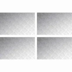 vidaXL Trappsteg - 4104358 - Antislipplattor i aluminium med rutmönster, 4 delar, 80x50 cm