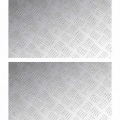 vidaXL Trappstege Rutig plattor 2 st Silver 70 x 40 cm Aluminium