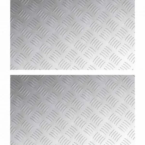 vidaXL Trappstege Rutig plattor 2 st Silver 70 x 40 cm Aluminium