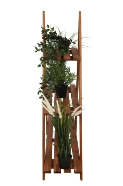 Träblomsterlåda 107x101x26 cm - RP/ 3-nivå/ Brun Växtställ