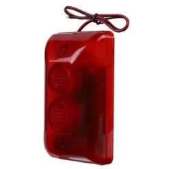 Trådbundet Strobe Siren Alarm med 12V 15W ljud och blinkande rött ljus för Home Hotel Brandlarm