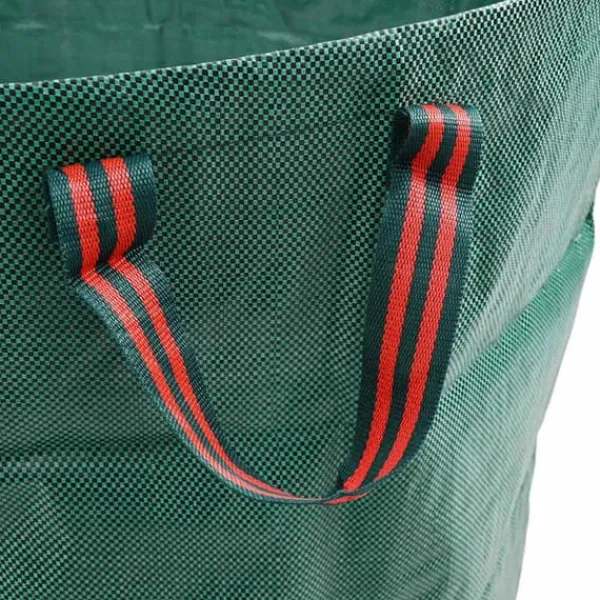 Discount Trädgårdsavfallskassar med handtag - Fällbara runda 4 st | Färg: Grön | Storlek: 500 L Trädgårdskorgar