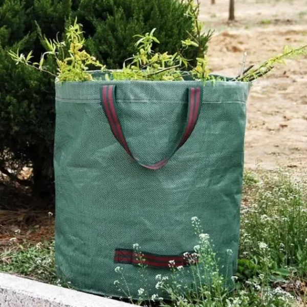 Online Trädgårdsavfallspåse - 272L - Solid PE - 3 stycken - Grön Trädgårdskorgar