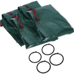 Discount Trädgårdsavfallspåse - TBEST - 4st - 270L - Stark polypropen - Flexibel tejp Kompostering