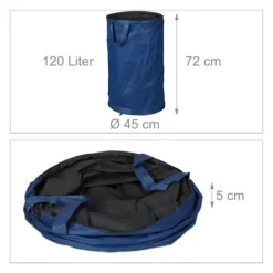 Trädgårdsavfallspåse, 72x45 cm, Blå