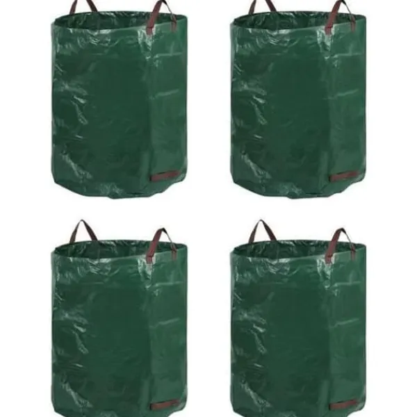 Online Trädgårdsavfallssäckar - miniClover - 272L - Grön och svart - 65x65x74cm - Stort kapacitet Trädgårdskorgar
