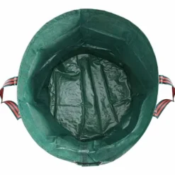 Trädgårdsavfallssäckar med handtag - Cylindriska gröna påsar 500 L | Antal: 12 st | Färg: Grön