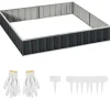 Trädgårdsbädd, Tjockt Färgat Stål, 258L x 90B x 30H cm, 253L x 85B x 30H cm Planteringsområde, Verktygsfri Installation, Höjd Design