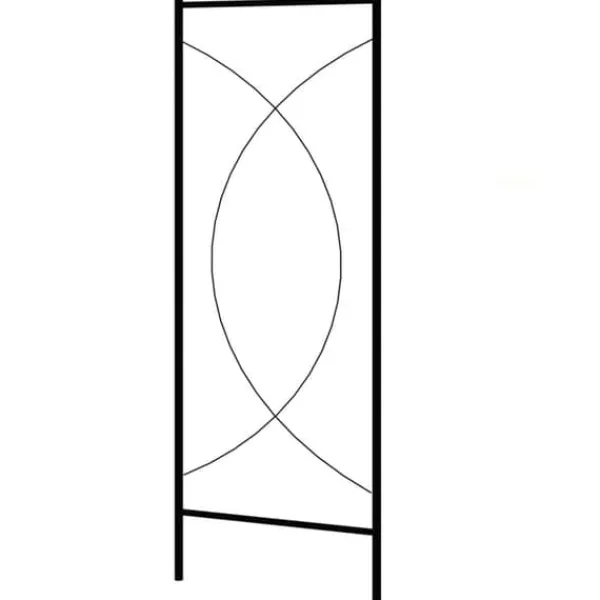 Trädgårdsbåge i järn för klätterväxter | Färg: Svart | Storlek: 150x34x240 cm