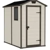 Clearance Trädgårdsbod - Keter - Herrgård 4x6 - Armerad harts - Med fönster - Enkel montering Skjul, Garage & Carports