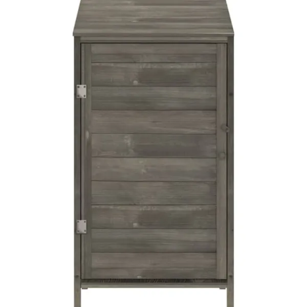 vidaXL Trädgårdsbod antracit 55x52x112 cm massivt granträ
