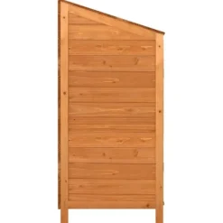 Best Trädgårdsbod i massivt granträ - Förvaringslösning för trädgården | Färg: Brun | Storlek: 102x52x112 cm Skjul, Garage & Carports