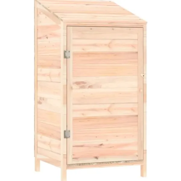 Online Trädgårdsbod i massivt granträ för förvaring av trädgårdsredskap | Storlek: 55x52x112 cm Skjul, Garage & Carports