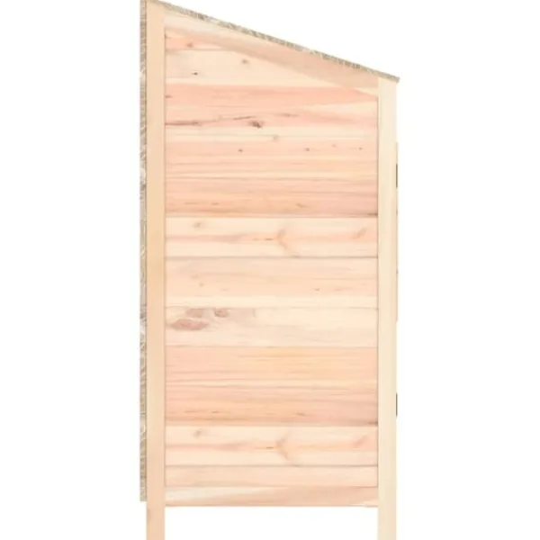 Online Trädgårdsbod i massivt granträ för förvaring av trädgårdsredskap | Storlek: 55x52x112 cm Skjul, Garage & Carports