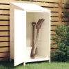 Outlet Trädgårdsbod i massivt granträ för förvaring | Färg: Vit | Storlek: 55x52x112 cm Skjul, Garage & Carports