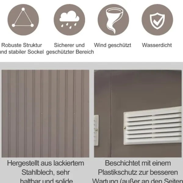Clearance Trädgårdsbod, 213x130x185 cm, Grön Skjul, Garage & Carports