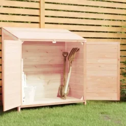 Online Trädgårdsbod 102x52x112 cm massivt granträ Skjul, Garage & Carports