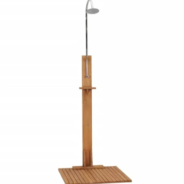 New Trädgårdsdusch 75x75x210 cm massiv teak Spa & Utomhusbad