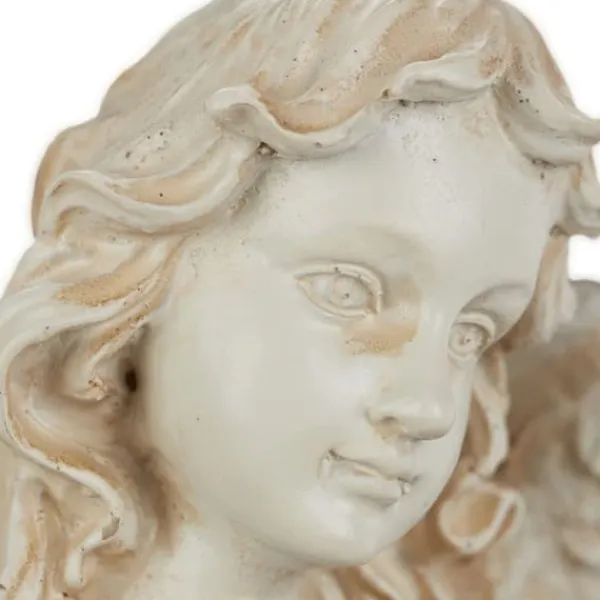 Online Trädgårdsfigur, Stående Ängel, 46.5x23x14 cm, Vit Trädgårdsprydnader
