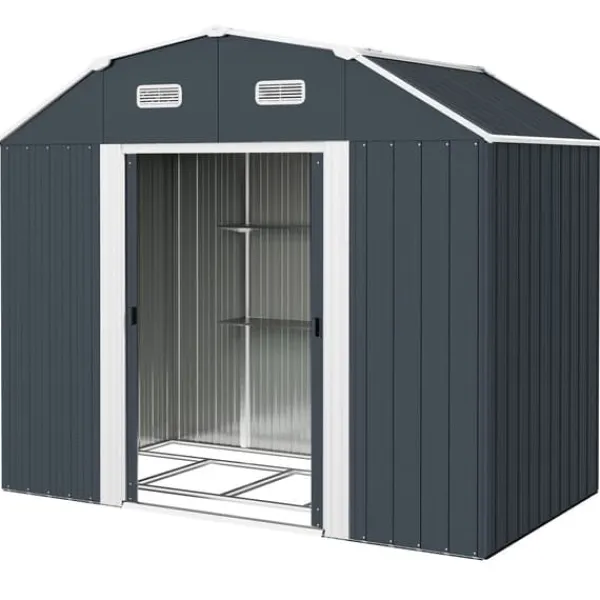 Best Trädgårdsförråd, 238x132x198,5 cm, Mörkgrå Skjul, Garage & Carports