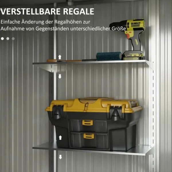 Best Trädgårdsförråd, 238x132x198,5 cm, Mörkgrå Skjul, Garage & Carports