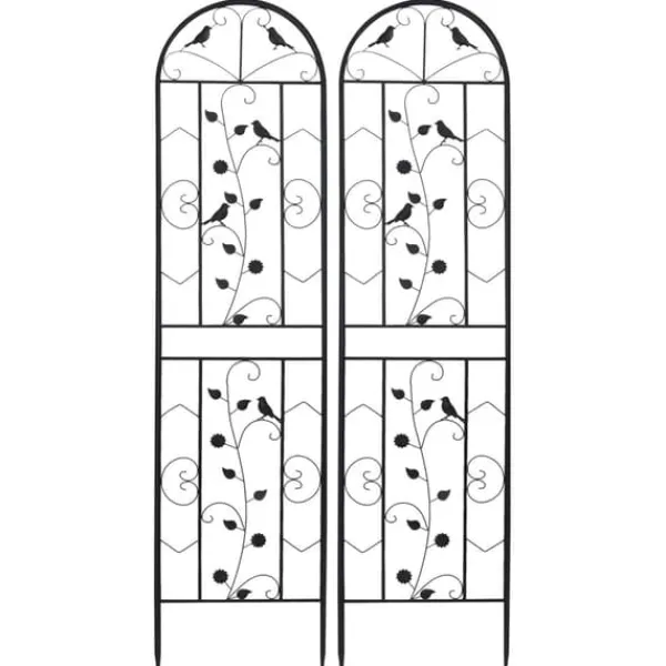Trädgårdsgaller, Metallkonstruktion, Lätt montering, svart
