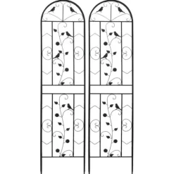 Trädgårdsgaller, Metallkonstruktion, Lätt montering, svart