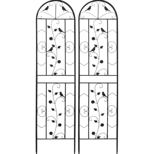 Trädgårdsgaller, Metallkonstruktion, Lätt montering, svart